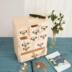 Apothecary Drawers Apothecary Cabinet with Drawers, Natural Wood - Image 4