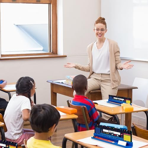 PerKoop 25 Pcs Classroom Desk Name Plates Holder Set - Image 3