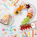 13.8" Extra Large Acrylic Number Charcuterie Board Box, Reusable Fillable Number Cake Candy Dish Display Serving Tray for Birthday Anniversary Party Decoration (2) - Image 4