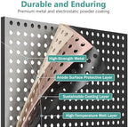 Peg Board Display Stand with Extra 32 Hooks 24" X70” Pegboard - Image 5