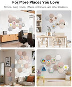 Hexagon Large Cork Bulletin Board Tiles, Peel and Stick Felt Wall Panels for Vision, Message Center, Picture and Prayer Board for Office, Dorm, Room and Desk Decor(Oatmeal) - Image 7
