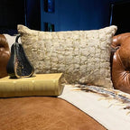 The HomeCentric Decorative Gold 12"x20" (30x50 cm) Lumbar Pillow Cover, Velvet Sequins & Animal Oblong Pillow, Animal Pattern Modern Style - Gold Beast - Image 3