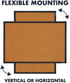 Quartet Cork Bulletin Board, Framed Corkboard, 2' x 3', Black Frame, Message Board, Vision Board (MWDB2436-BK) - Image 5