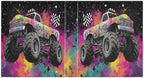 Monster Truck Moon Round Ring Binders 1.5 Inch 3 Ring Binder with Clipboard Holds 200 Sheets Office Home School - Image 2