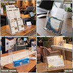Hillban 10 Pcs 8.7" X 9.2" X 3" Vertical Acrylic Business Card Holder - Image 5