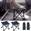 Ripeng 2 Pcs Portable Airplane Travel Foot Rest, Folding Camping Stool, Under Desk Foot Rest at Work for Long Flight, Home and Office Outdoor Hiking Fishing with Carry Bag (Blue) by Ripeng