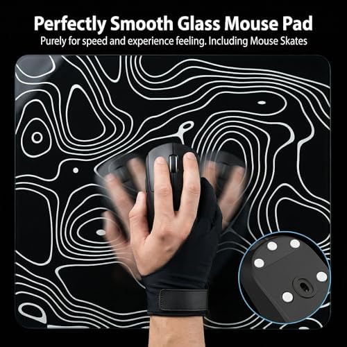 Glass Mousepad, 13x16 inch Black Tempered Glass Gaming Mouse Pad - Image 6