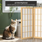 2 ft. Short Desktop Window Pane Shoji Screen - Natural - 8 Panels - Image 6