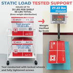 2-Tier Metal Rolling Cart, Compact Under Desk Storage Organizer - Image 5