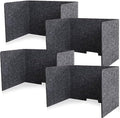 Kigley Acoustic Freestanding Desk Divider 24.8 x 15.75 x 15.75 Inch Noise Reducing Desk Privacy Panel Table Standing Testing Dividers Gray Desk Partition Office Furniture Partitions for Home (4 Pcs) by Kigley