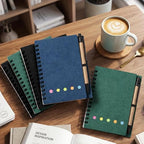 30PCS Spiral Notebook Set, Paper Cover with Elastic Band, Free 30 Ballpoint Pens, 30 Sheets (60 Pages) Lined Paper, Sticky Notes & 5-Color Bookmarks, Portable Pocket Size (10x13cm), Bamboo Pens, for s - Image 5