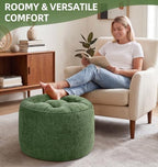 Hobestluk Round Oversized Ottoman Foot Leg Rest Under Desk for Couch - Image 4