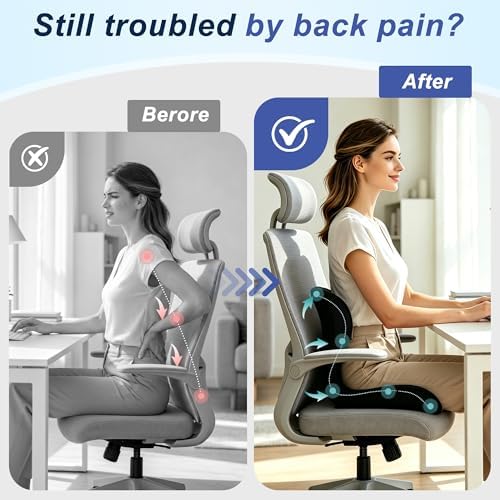 Seat Cushion for Office Chair and Car, Ergonomic Memory Foam Seat Cushion with Lumbar Support Pillow, Orthopedic Cushion for Sciatica & Back Pain, Black - Image 5