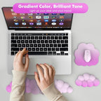 Moko Cloud Wrist Rest for Keyboard and Mouse with Mouse Pad, Pink - Image 6
