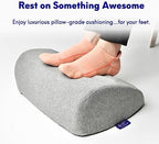 C CUSHION LAB Foot Rest for Under Desk at Work - Adjustable Memory Foam Foot Rest for Office Chair & Gaming Chair - Ergonomic Design for Back & Hip Pain Relief - Wellness Green - Image 2