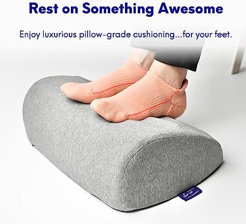 C CUSHION LAB Foot Rest for Under Desk at Work - Adjustable Memory Foam Foot Rest for Office Chair & Gaming Chair - Ergonomic Design for Back & Hip Pain Relief - Wellness Green - Image 2