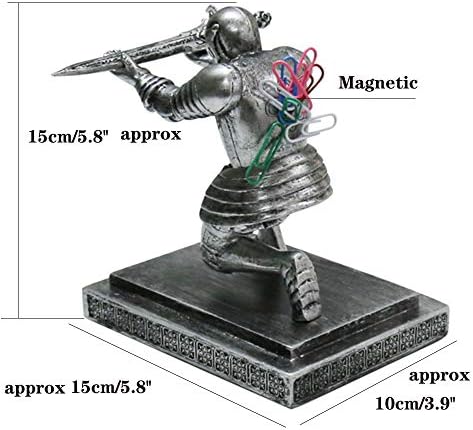 Knight Pen Holder Magnetic Cool Desk Accessories and Organizers Executive Soldier Knight Pen Holder Nice Christmas Gift for Boyfriend Husband Dad Son - Image 4