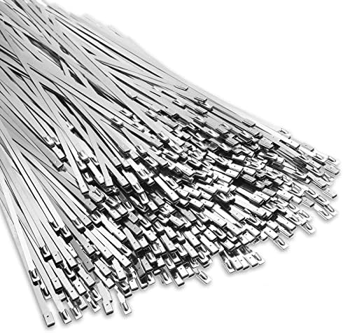 LEIFIDE 500 Pcs Stainless Steel Zip Ties 304 Metal Cable,11.8 Inch by LEIFIDE