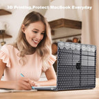 Teryeefi Black Dots Case Cover for MacBook Air 13.6 inch M5 M4 M3 M2 Chip (2022-2026 Release) - Image 3