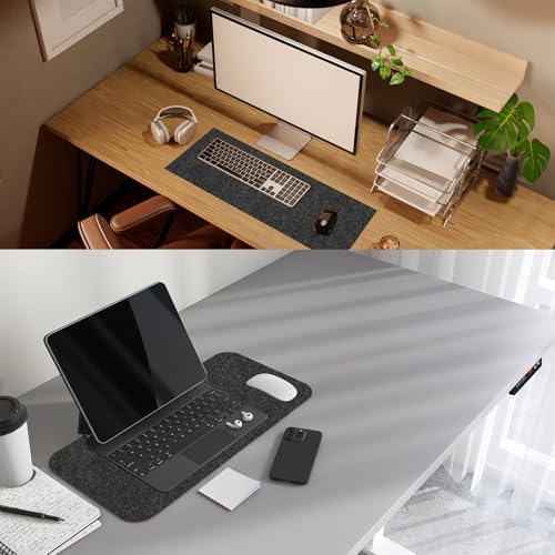 PATIKIL 47.2" x 23.6" Large Felt Desk Pad Protector, Upgrade Non-Slip Desk Mat Full Table Mouse Pad Keyboard Mats for Laptop Computer Writing Desk Table Gaming Home, Wine Red - Image 7