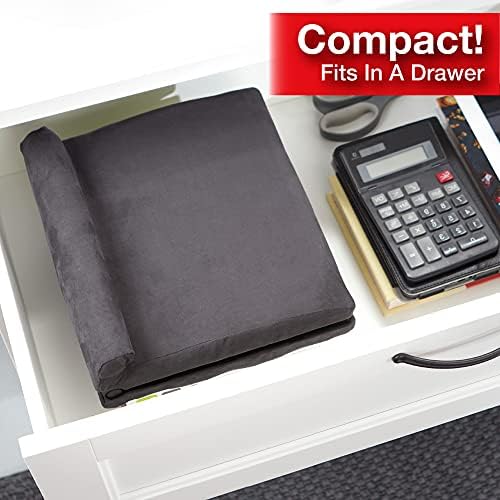 Ontel Pillow Pad Fold Away Multi-Angle Soft Tablet Stand, Gray - Image 5