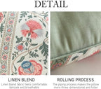 ISAENNE French Linen Rectangle Throw Pillow Cover,Set of 2,20"x12"-Daffy B - Image 5