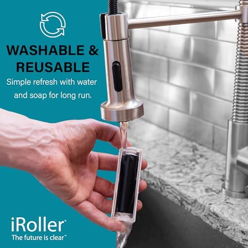 iPad Screen Cleaner by iRoller - Pack of 3 - No Need for Spray or Wipes, Liquid Free - Reusable & Washable -Portable Phone Screen Cleaner for Touchscreen- Ideal for Smartphone, Macbook, Monitor - 3.5" - Image 6
