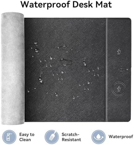 Dual Wireless Charging Mouse Pad, Magnetic 15W, Black - Image 6