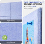 MaxGear Felt Bulletin Board 48" x 36", Light Blue Felt Wall Tile Wall Decor - Image 2