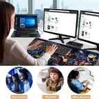 Keyboard Wrist Rest and Mouse Pad with Wrist Support Set Ergonomic Coaster,Memory Foam,Easy Typing Pain Relief,Large XL Desk Mat 31.5"x 11.8",Dragonfly Flower - Image 7
