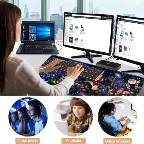 Keyboard Wrist Rest and Mouse Pad with Wrist Support Set Ergonomic Coaster,Memory Foam,Easy Typing Pain Relief,Large XL Desk Mat 31.5"x 11.8",Dragonfly Flower - Image 7
