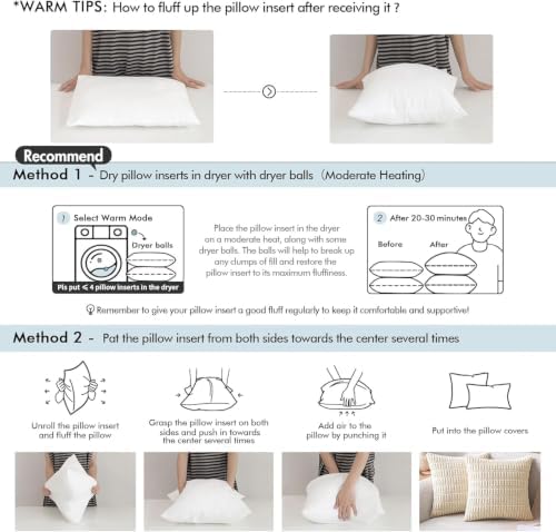 MIULEE 14x22 Inch Throw Pillow Insert for Couch Sofa Bed - Image 6