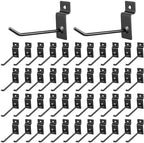 Moxweyeni 100 Pack Slatwall Hooks for Retail Garage Metal,4 Inch,Black by Moxweyeni
