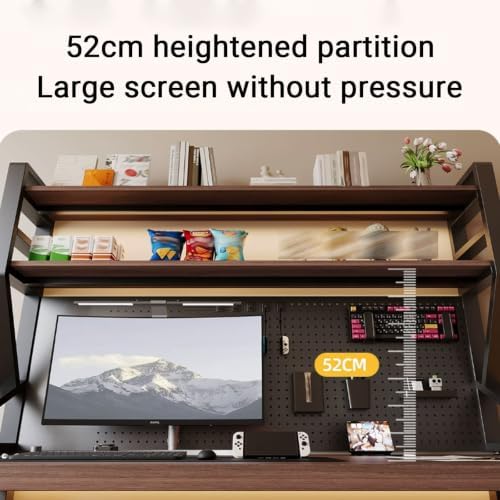 Metal Desk Storage Shelf，Desk Shelf Organizer with Pegboard & Accessories - Image 3