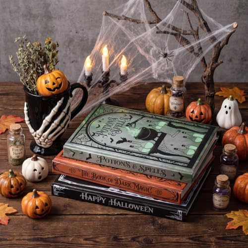 3 Pcs Halloween Decorative Books Dark Magic Potion Spells Decor - Image 5