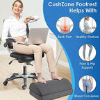CushZone Foot Rest for Under Desk at Work, Grey-20 in - Image 4