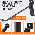 INCLY 60 Pack Slatwall Hooks, 4/6/8 Inch Slat Wall Hanging Hook and Hanger - Image 3
