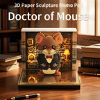 3D Calendar 2027, 3D Memo Pad Art Sticky Notes, Time Piece Calendar 2027, Creative Weekly Notepad with Light, Paper Carving Art Desktop Gift for Christmas Birthday Anniversaries (Mr. Mouse 2027) - Image 4