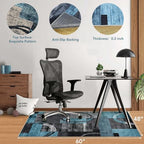 Office Chair Mat for Hardwood Floor&Tile Floor,48"X 60"-Geo Blue Gray - Image 2