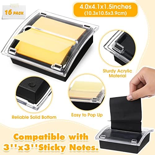 Mimorou 16 Pcs Pop up Sticky Notes Dispenser Sticky Note Holder for Desk - Image 2