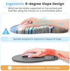 HAOCOO Ergonomic Mouse Pad & Keyboard Wrist Rest Set, Beach - Image 2
