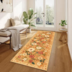 DUKINO 2x6 Runner Rug for Hallway, Washable Kitchen Rugs Non Slip, Orange - Image 3
