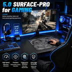 Glass Gaming Mouse Pad, 5.0 Nano Etched Surface, Custom PU Non Slip Base, Esports Level Speed & Precision, Tempered Glass, Waterproof & Durable, 410mm*310mm Multi-Use Sizes (Black Terrain) - Image 3
