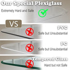 MESAILUP Beveled Edge Office Chair Mat for Carpet or Hardwood Floor 42" x 42" Clear Chair Mats for a Smooth Glide and Easy Roll On/Off, Heavy Duty and Non-Slip Pad Floor Ultimate Desk Chair Mat - Image 5