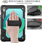 SEYMAC stock Case for Samsung Galaxy Tab S10 Lite / S10 FE / S9 FE 5G / S9 Tablet Case 10.9''/ 11'' Protective with Screen Protector, Pen Holder, 360 Rotate Stand, Hand Strap, Shoulder Strap, SkyBlue1 - Image 3