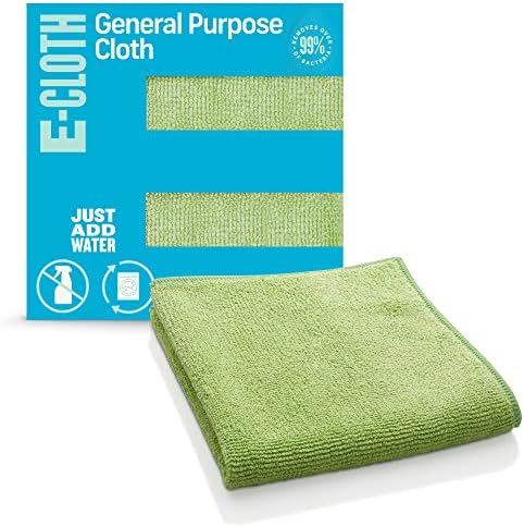 E-Cloth Microfiber Cloth, World's Leading Premium Microfiber Cleaning Cloth, Twice as Durable as Competition, 1 Year Guarantee, Ideal for Kitchen, Countertops, Sinks, and Bathrooms, Green, 1 Pack by E-Cloth