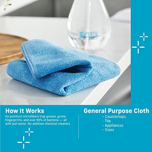 E-Cloth Microfiber Cloth, World's Leading Premium Microfiber Cleaning Cloth, Twice as Durable as Competition, 1 Year Guarantee, Ideal for Kitchen, Countertops, Sinks, and Bathrooms, Orange, 4 Pack - Image 2
