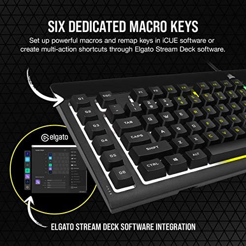 Corsair K55 RGB PRO Membrane Wired Gaming Keyboard – Black - Image 4