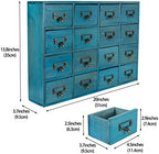 Apothecary Drawers Apothecary Cabinet with Drawers, Blue - Image 3