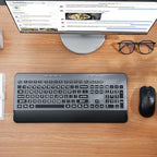 KOPJIPPOM Wireless Keyboard and Mouse Set with Quiet Keys, 2.4G Full Size Ergonomic Keyboard with Wrist Rest, Protective Covers, Soft Touch Silent Design for Windows, Computer, PC and Laptop - Image 4